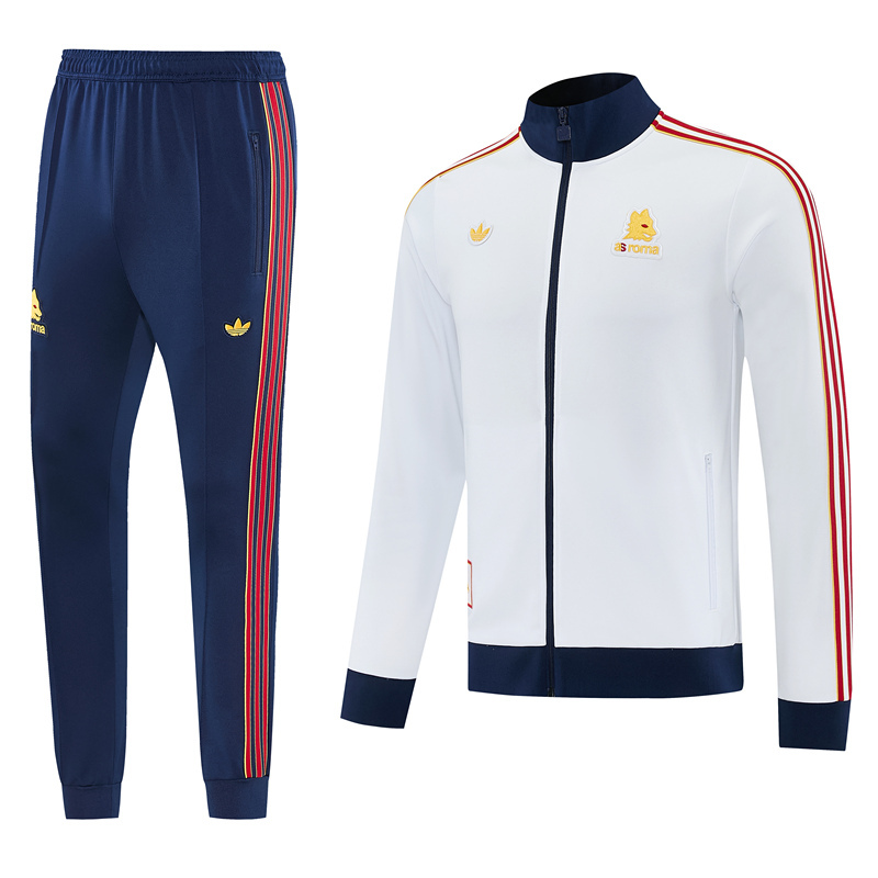 2025-2026 Roma White Thailand Soccer Jacket Uniform-LH