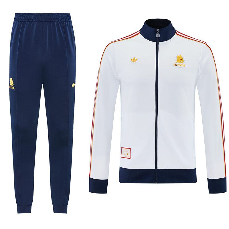 2025-2026 Roma White Thailand Soccer Jacket Uniform-LH