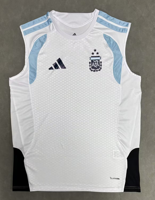 (S-4XL) 2026-2027 Argentina White Thailand Training Vest Soccer Jersey-7209