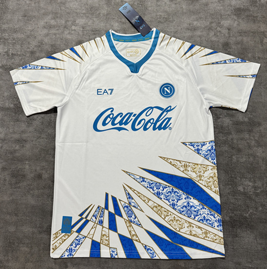 (S-4XL) 2025-2026 Napoli White Thailand Training Soccer Jersey AAA-4506