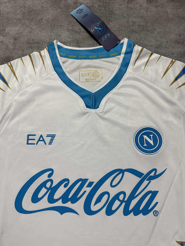 (S-4XL) 2025-2026 Napoli White Thailand Training Soccer Jersey AAA-4506