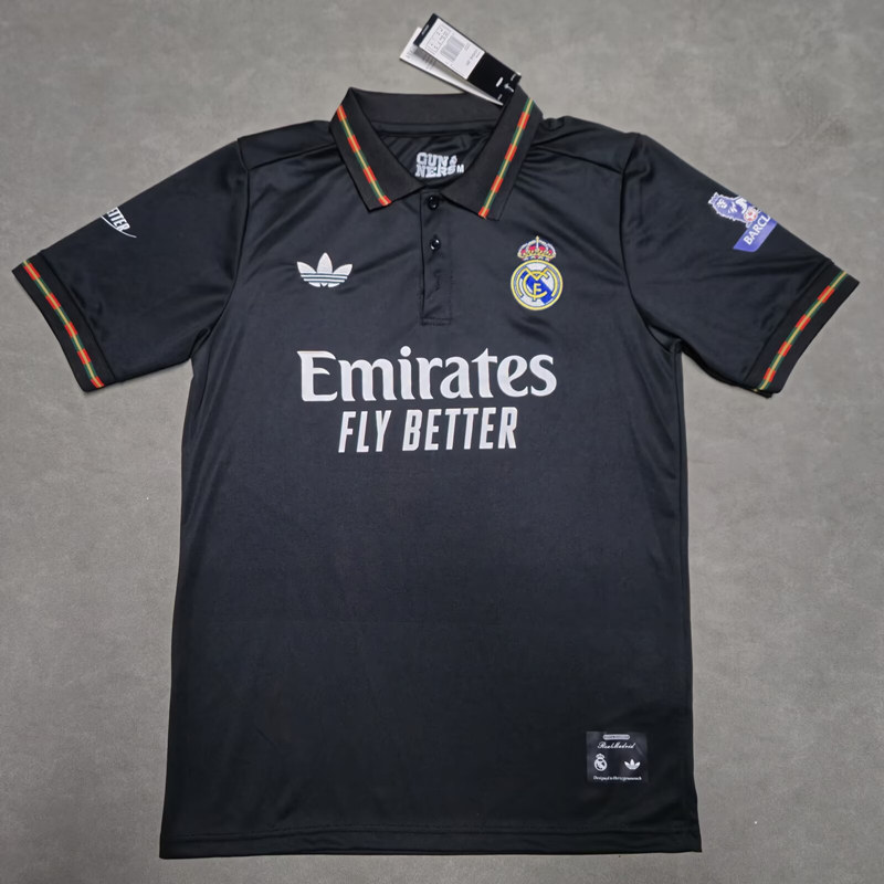 2025-2026 Real Madrid Black Thailand Polo -4728
