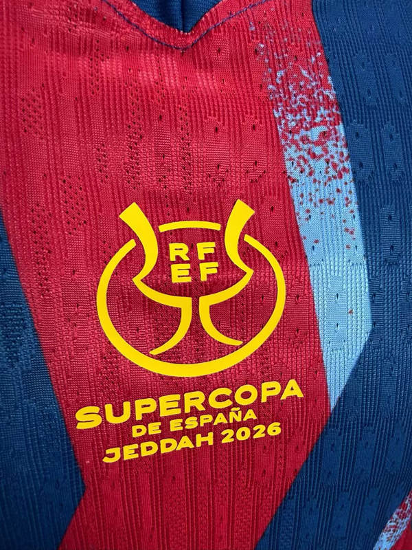 Player Version 2025-2026 Barcelona 3rd Away Blue&Red Thailand Soccer Jersey AAA-6352