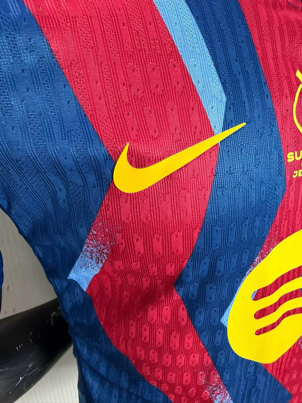 Player Version 2025-2026 Barcelona 3rd Away Blue&Red Thailand Soccer Jersey AAA-6352