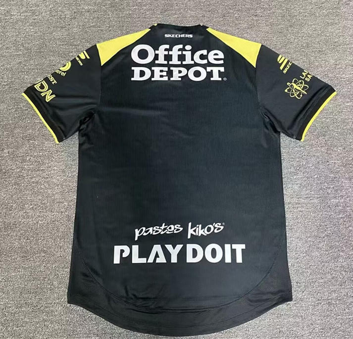 Player Version 2025-2026 CF Pachuca 2nd Away Black&Yellow Thailand Soccer Jersey AAA-912