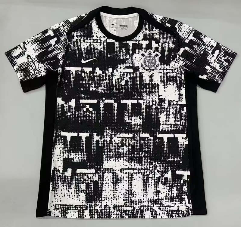 (S-4XL) 2026-2027 Corinthians Black Thailand Soccer Training Jersey-908