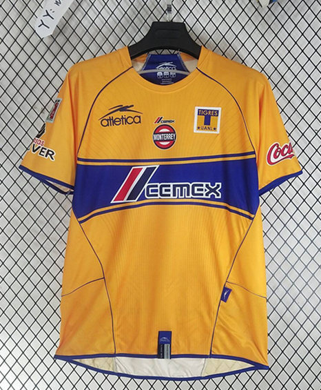 Retro Version 2005 Tigres UANL Home Yellow Thailand Soccer Jersey AAA-2851