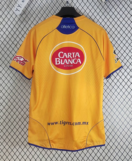 Retro Version 2005 Tigres UANL Home Yellow Thailand Soccer Jersey AAA-2851