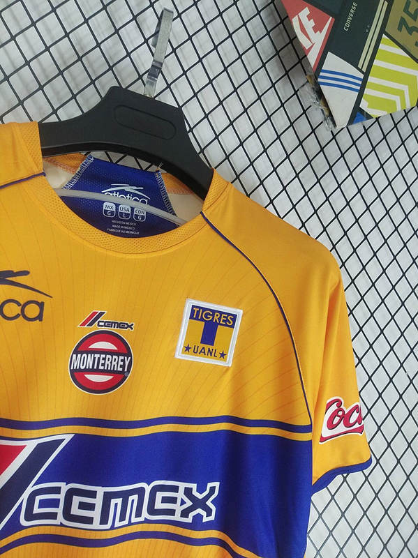 Retro Version 2005 Tigres UANL Home Yellow Thailand Soccer Jersey AAA-2851