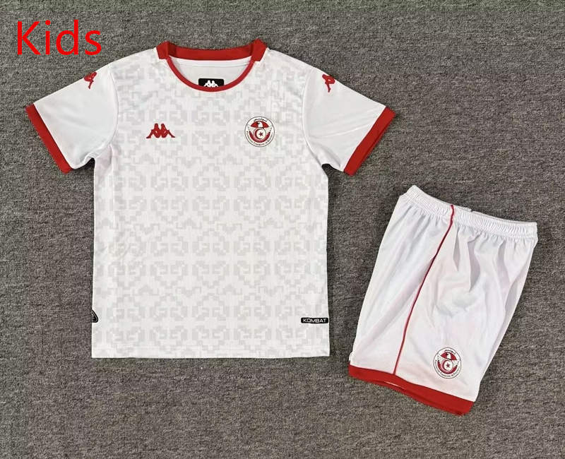 2026-2027 Tunisia Away White Kid/Youth Soccer Uniform-4714