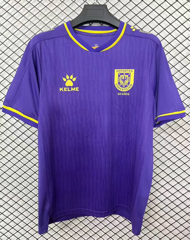 (S-4XL) 60th Anniversary Version Deportivo Universidad de Concepción Purple Thailand Soccer Jersey AAA-2044