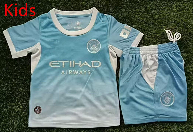 2026-2027 Manchester City Home Blue Kid/Youth Soccer Uniform-1166