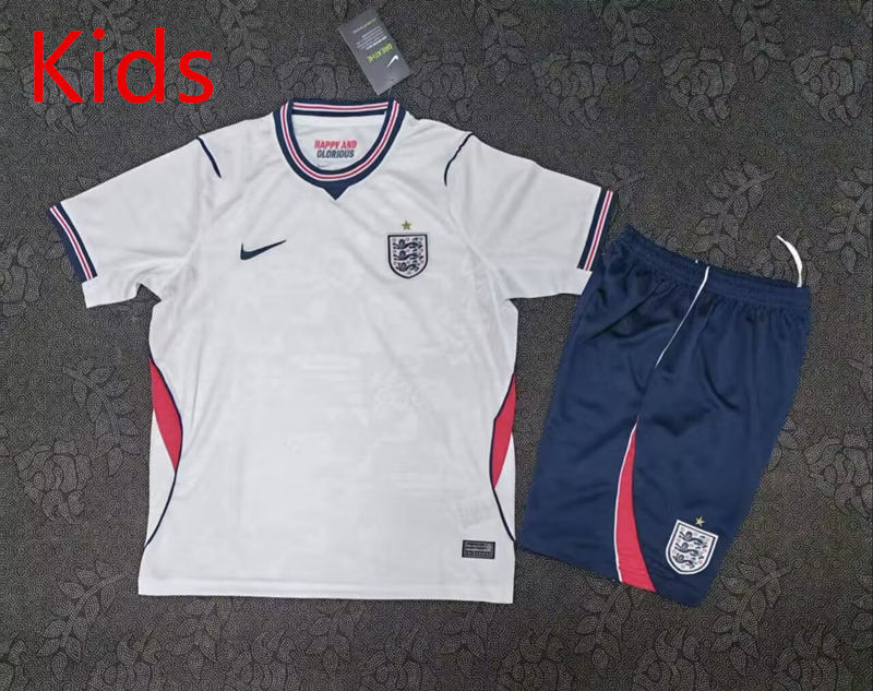 2026-2027 correct version World Cup England Home White Kids/Youth Soccer Uniform-2483