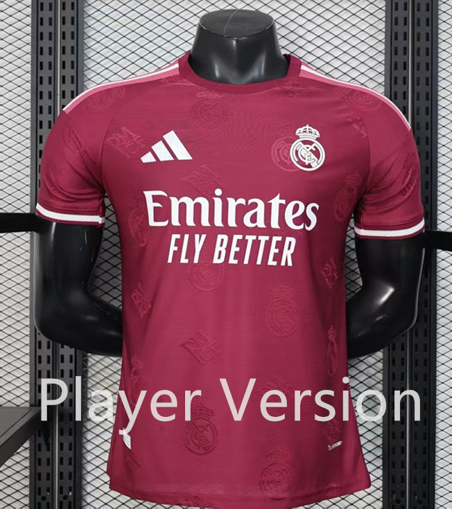 Player Version 2026-2027 Special Version Real Madrid Red Thailand Soccer Jersey-888