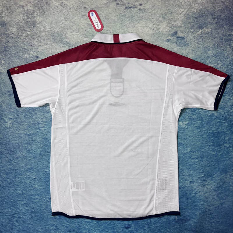 Retro Version 2004-2005 England Home White Thailand Soccer Jersey AAA-6590
