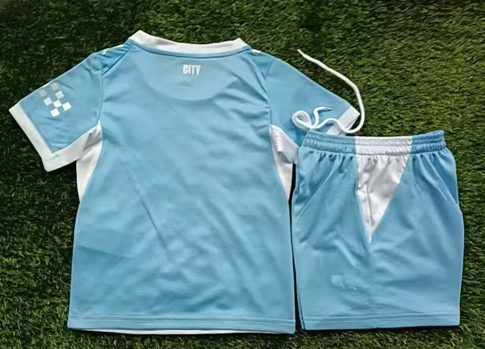 2026-2027 Manchester City Home Blue Kid/Youth Soccer Uniform-1166