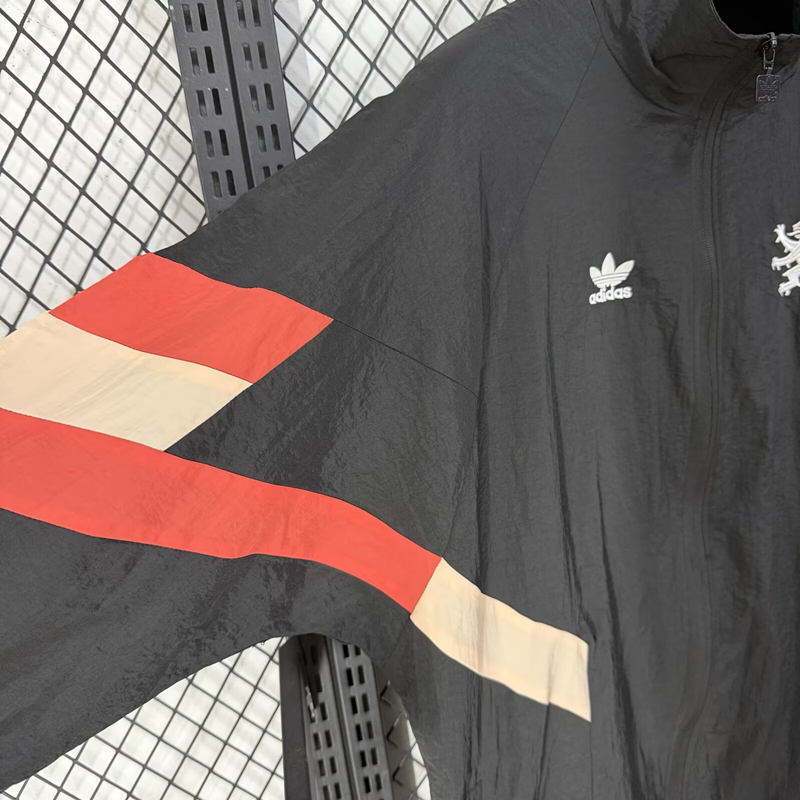 (S-3XL) 2026-2027 Manchester United Black Thailand Soccer Trench Coat-0485