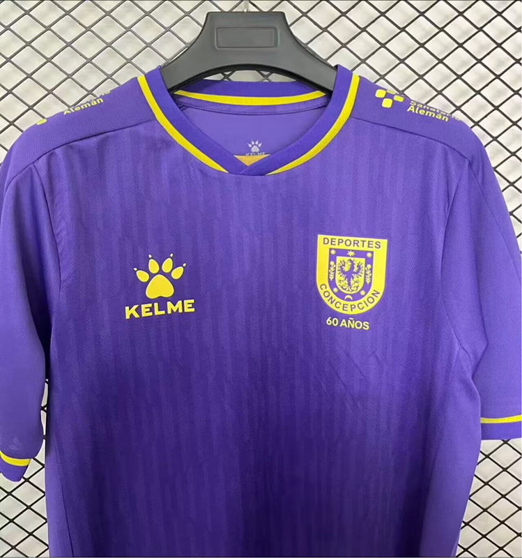 (S-4XL) 60th Anniversary Version Deportivo Universidad de Concepción Purple Thailand Soccer Jersey AAA-2044