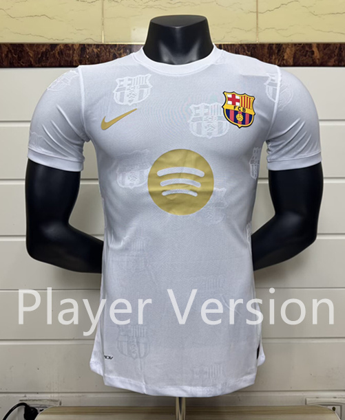 Player Version 2025-2026 Special Version Barcelona White Thailand Soccer Jersey AAA-6057