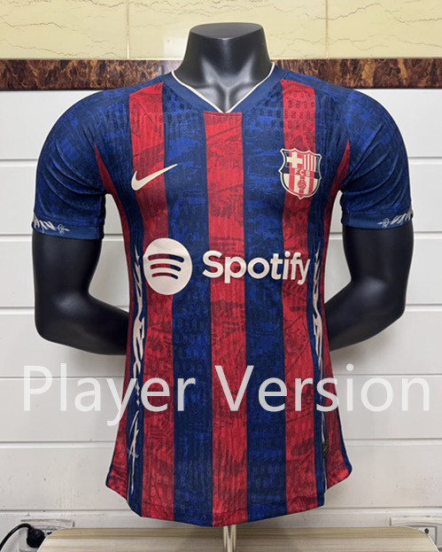 Player Version 2025-2026 Special Version Barcelona Red&Blue Thailand Soccer Jersey AAA-6057