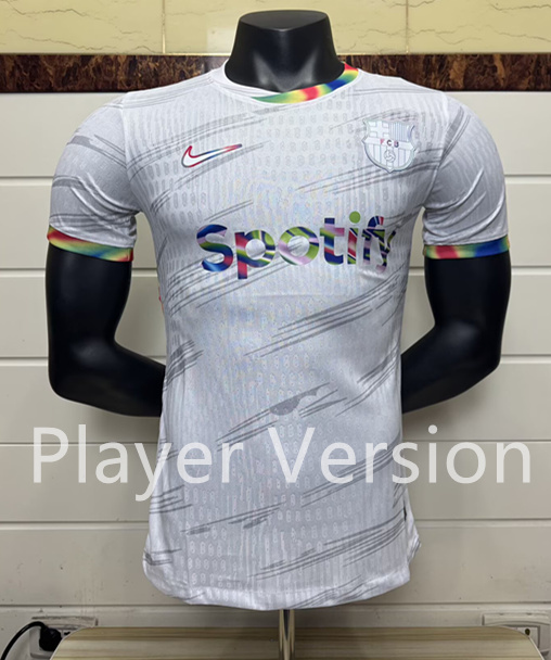 Player Version 2025-2026 Special Version Barcelona White Thailand Soccer Jersey AAA-6057