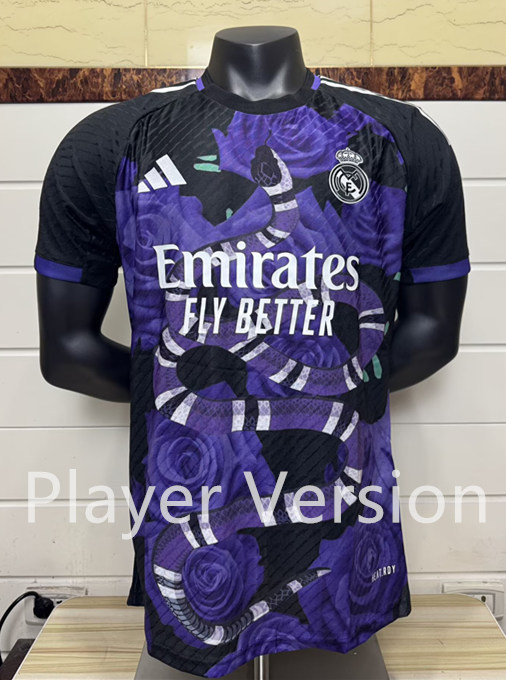 Player Version 2025-2026 Special Version Real Madrid Black&Purple Thailand Soccer Jersey-6057