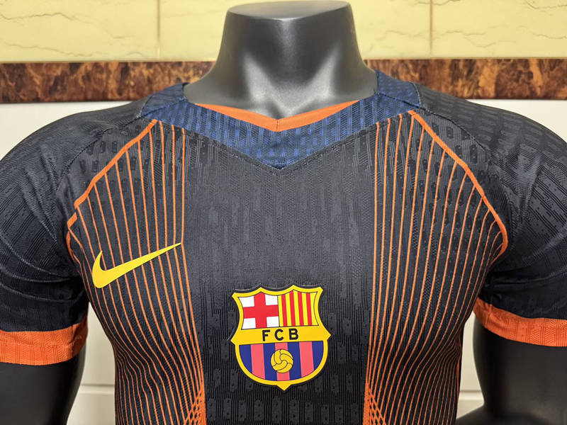 Player Version 2025-2026 Special Version Barcelona Black&Orange Thailand Soccer Jersey AAA-6057