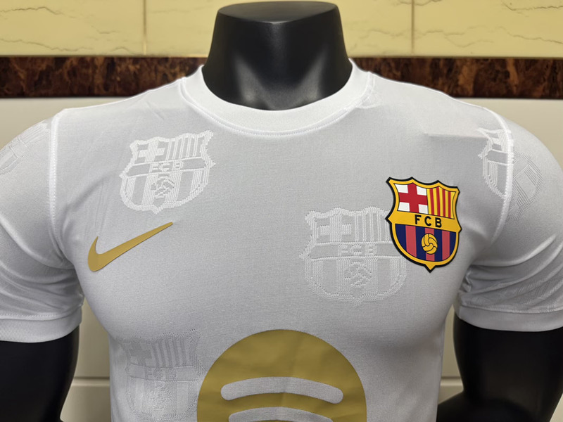 Player Version 2025-2026 Special Version Barcelona White Thailand Soccer Jersey AAA-6057