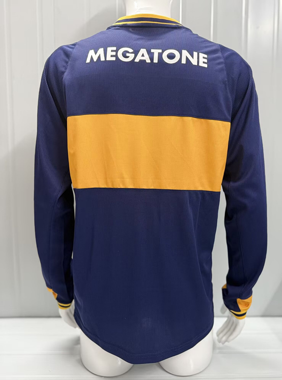 Retro Version 2006-2007 Boca Juniors Home Blue LS Thailand Soccer Jersey AAA-3932