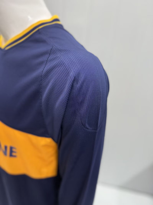 Retro Version 2006-2007 Boca Juniors Home Blue LS Thailand Soccer Jersey AAA-3932