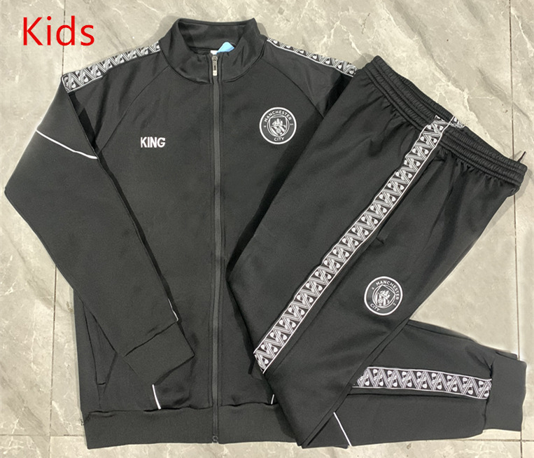2025-2026 Manchester City Black Kids/Youth Soccer Jacket Uniform-815