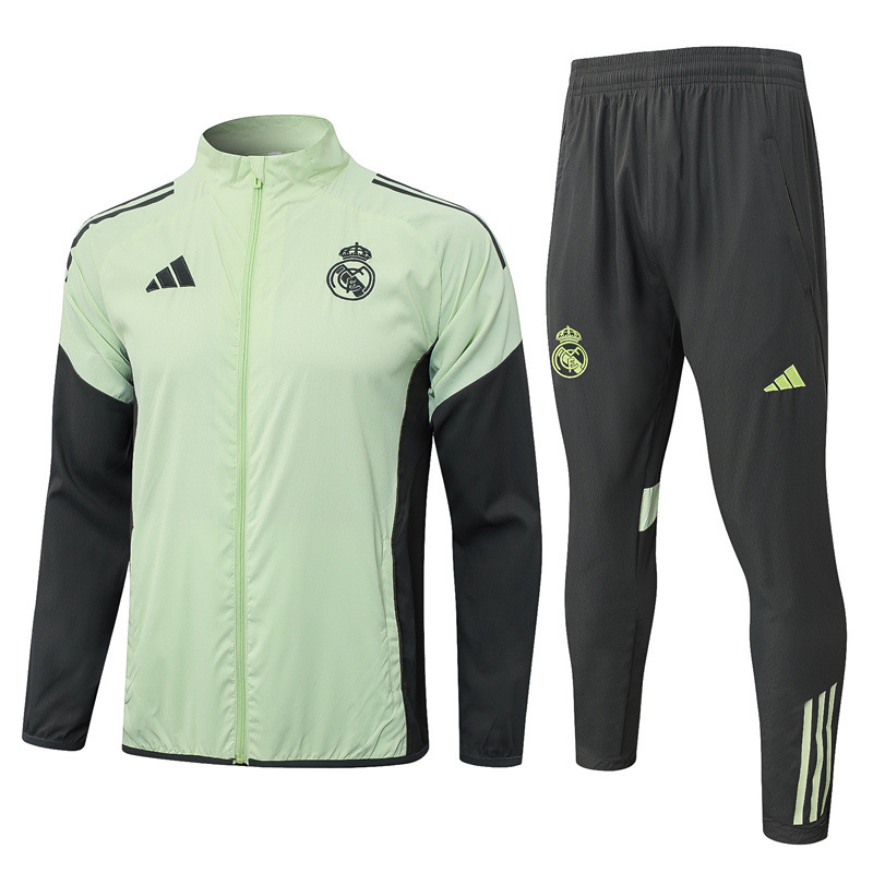 2025-2026 Real Madrid Light Green Thailand Trench Coat Suit -815