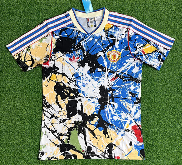 (S-4XL) 2026-2027 Collaboration Manchester United Blue&White Thailand Jersey AAA-403