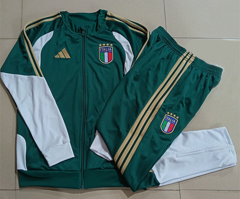 2026-2027 Italy Dark Green Thailand Soccer Jacket Uniform-815