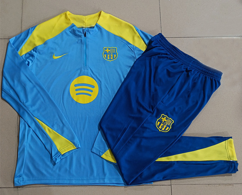 2025-2026 Barcelona Light Blue Thailand Soccer Tracksuit-815