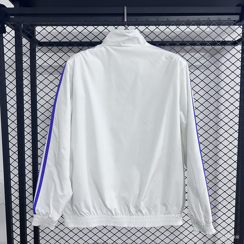 (S-3XL) 2026-2027 Real Madrid White&Purple Thailand Trench Coat-8430