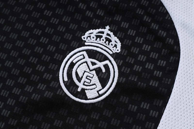 2026-2027 Real Madrid Black Short-sleeved Thailand Soccer Tracksuit Uniform-815