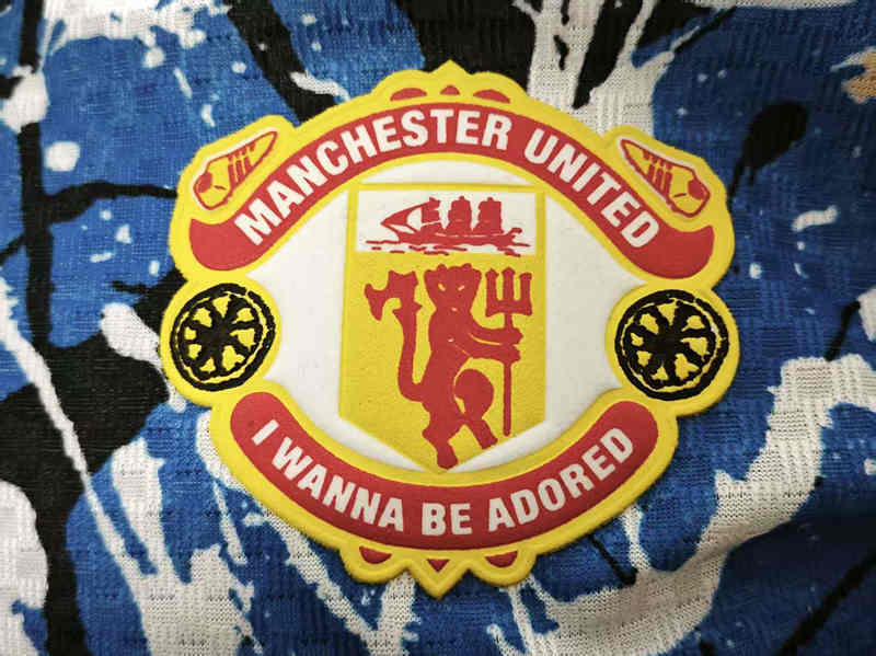 Player Version 2025-2026 Retro Version Manchester United White&Blue Soccer Jersey-9753