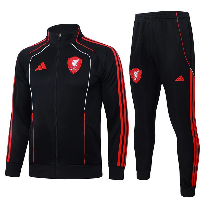 2025-2026 Retro Version Liverpool Black Thailand Soccer Jacket Uniform-815