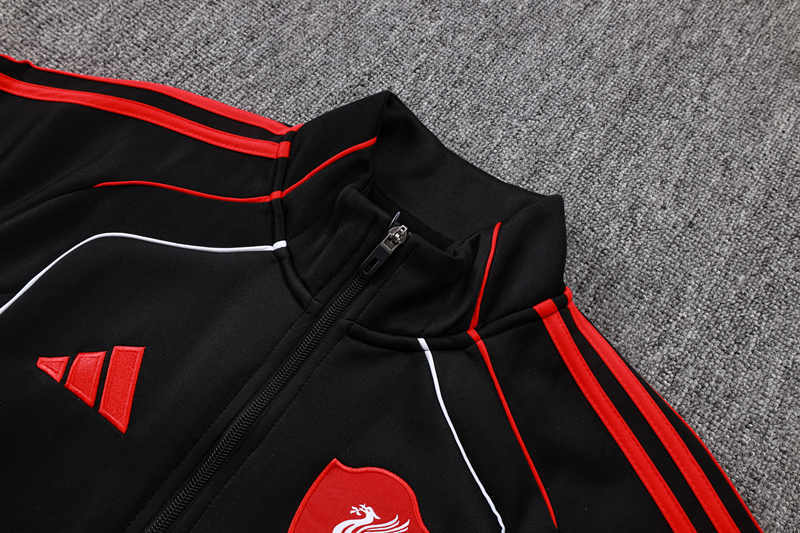 2025-2026 Retro Version Liverpool Black Thailand Soccer Jacket Uniform-815