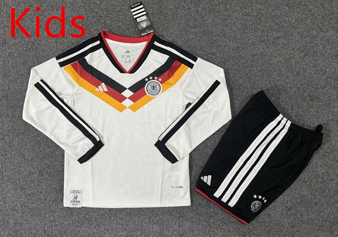 2026 Germany Home White LS Kids/Youth Soccer Uniform