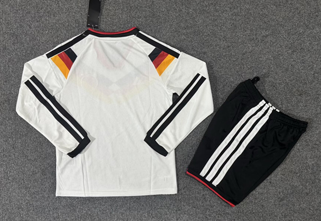 2026 Germany Home White LS Kids/Youth Soccer Uniform