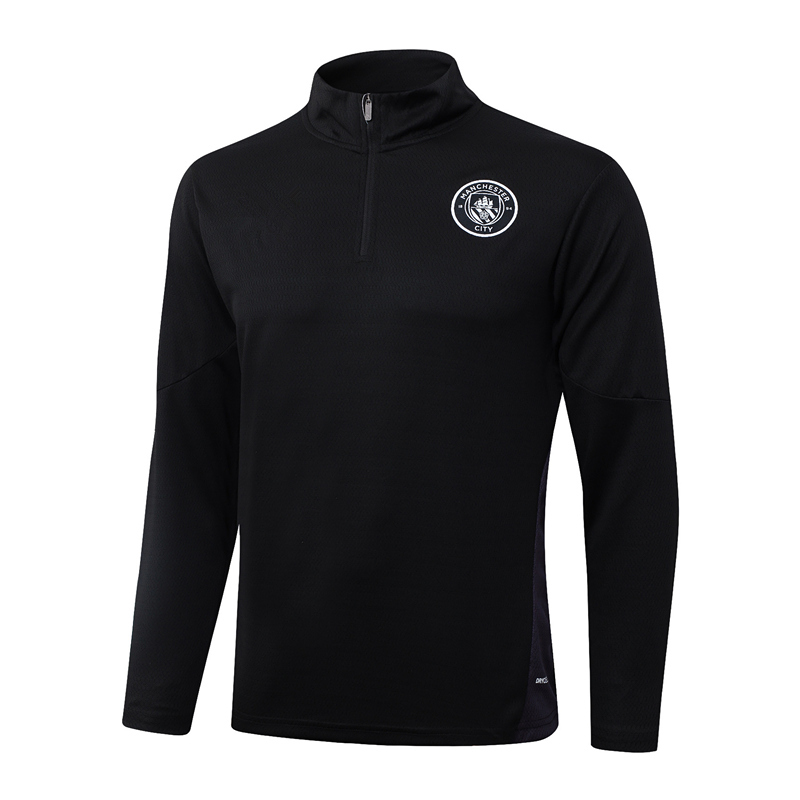 2025-2026 Manchester City Black Thailand Soccer Tracksuit-815