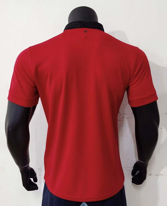 Retro Version 2013-2014 Manchester United Home Red Thailand Soccer Jersey-0871