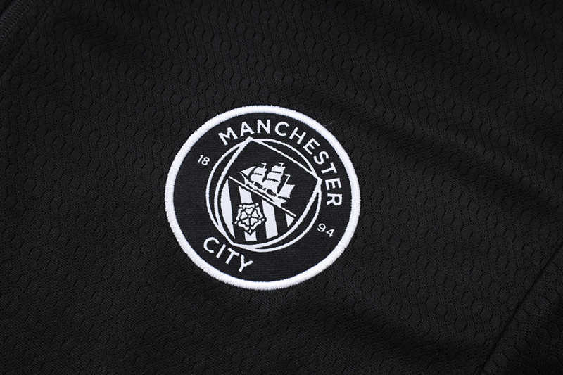2025-2026 Manchester City Black Thailand Soccer Tracksuit-815