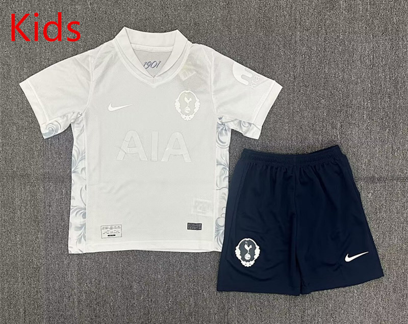 2026-2027 Tottenham Hotspur White Kids/Youth Soccer Uniform-9484