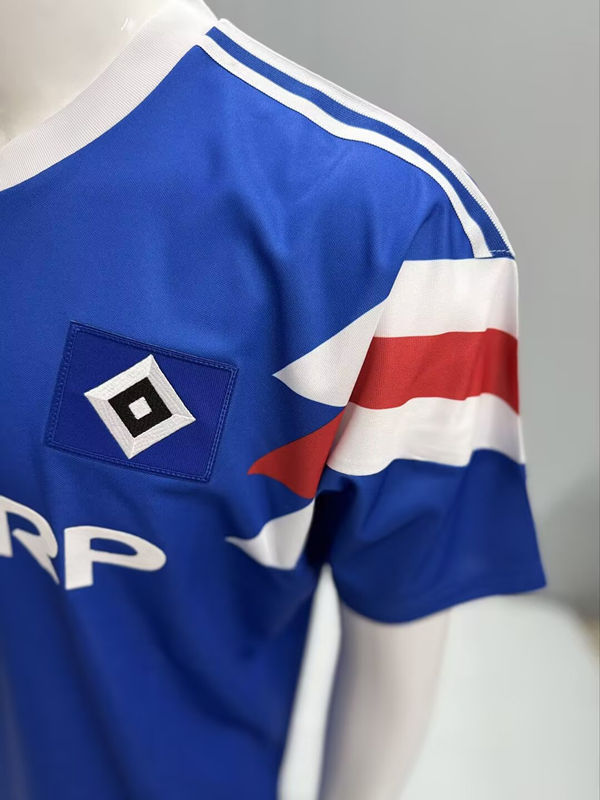 Retro Version 1990-1991 Hamburger SV Away Blue Thailand Soccer Jersey AAA-503