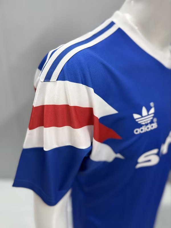 Retro Version 1990-1991 Hamburger SV Away Blue Thailand Soccer Jersey AAA-503