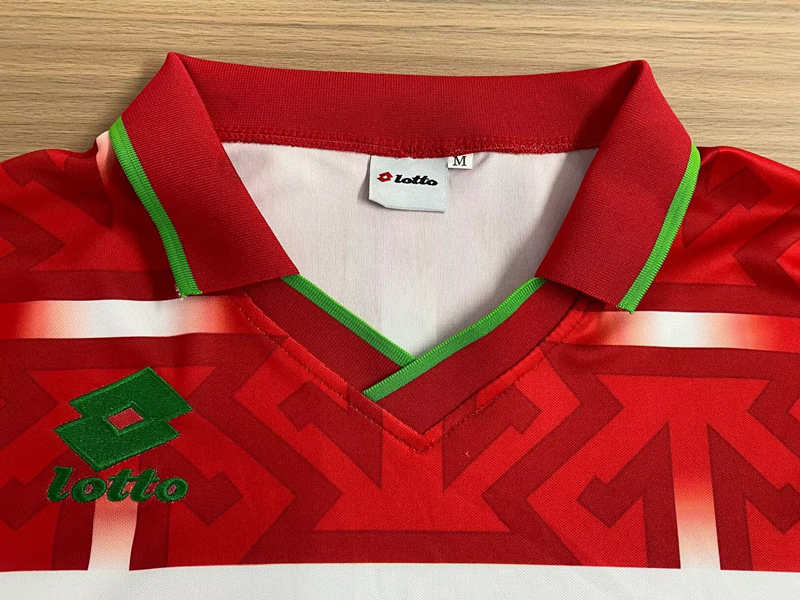 Retro Version 1994-1995 Morocco Home Red LS Thailand Soccer Jersey AAA-6895