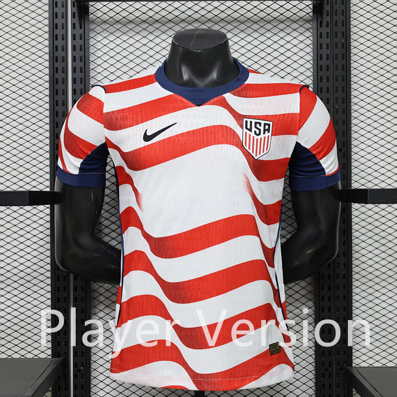 Player Version 2026-2027 USA Home Red&White Thailand Soccer Jersey AAA-888